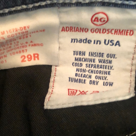 AG Adriano GoldschmiedThe Cut Denim Sz34 - Picture 7 of 8